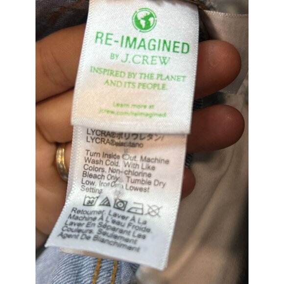 J.Crew Women's Flare Crop Jeans Mid Rise Stretch Denim Size 28 Blue Light Wash - Picture 4 of 10